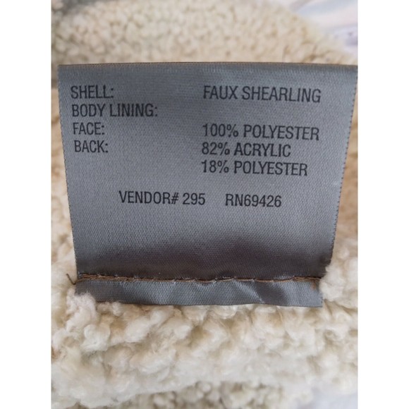 Wilsons Leather Vest Faux Shearling Country Western Womens Size Medium - Picture 10 of 10